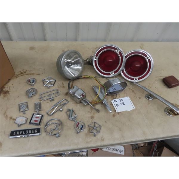 14 Auto Emblem or Hood Ornaments, Set of Taillights, Mirror Plus More!