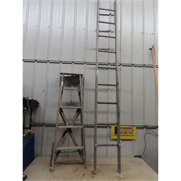 Wooden Stepladder & Wooden Ladder