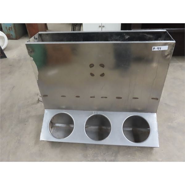 Stainless Steel Self Feeder 2 Sided 36"W & 32" H
