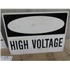 Image 2 : 2 Metal  High Voltage Signs 10" x 14"