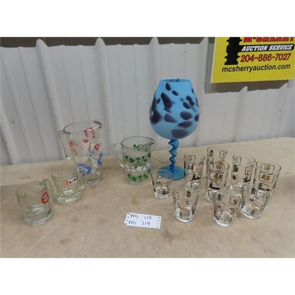 Vintage Glasses & Pitcher , A&W Mugs, Plus More!