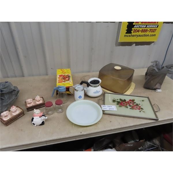 Corningware, Trays, Pyrex, S & P Plus Kitcheware!