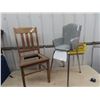 Image 1 : Retro High Chair & Wooden Chair