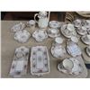 Image 2 : (K) 72 Pieces, Royal Albert Petite Point Place Setting w Many Extra, Teapot C & S , S & P , Trays Pl