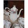 Image 3 : (K) 72 Pieces, Royal Albert Petite Point Place Setting w Many Extra, Teapot C & S , S & P , Trays Pl