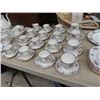 Image 5 : (K) 72 Pieces, Royal Albert Petite Point Place Setting w Many Extra, Teapot C & S , S & P , Trays Pl