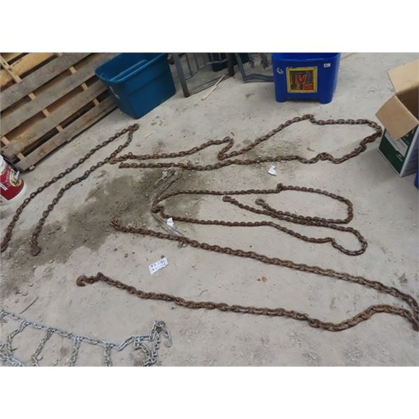 4 Chains & Hooks- Set Semi Truck Tire Chains