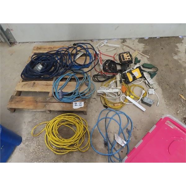 Large Quantity of Ext Cords, & Power Bars
