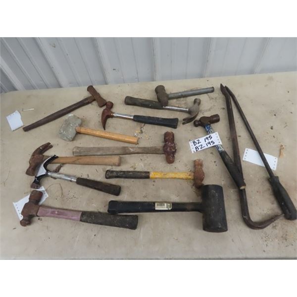 Hammers, Claw & Ball, Rubber Mallet, & Wrecking Bar