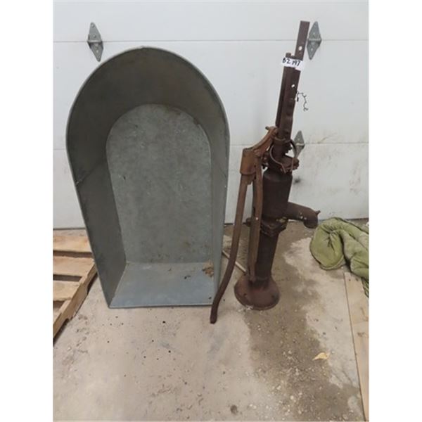 Galv Bath Tub,&  Hand Water Pump (Dominion)