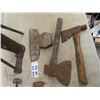 Image 3 : Broad Axe, Hatchet, Small Vise, Pump?, & Draw Knife