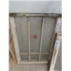 Image 3 : 3 Vintage Wood Painted Framed Windows 1) 23" X 24" 1) 21" x 24" & 1) 20" x 27"