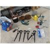 Image 1 : Patio Lights, Plant Hangers, Metal Blue Jay Rain Gauge, Bottle Sprayer Plus More!