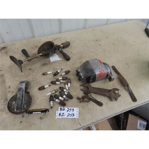 Case Magneto, Spark Plugs, Drill , Muffler Cap Plugs