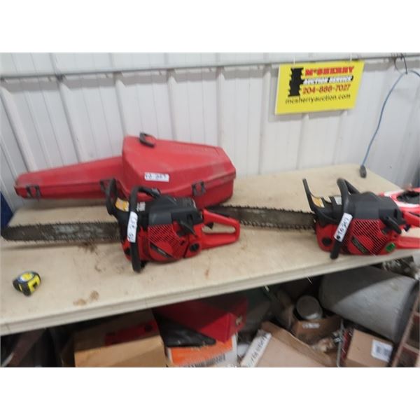 2 Jonsered Chainsaws 1) Mdl CS 2159 w Case 1) Mdl CS 2150 Both not