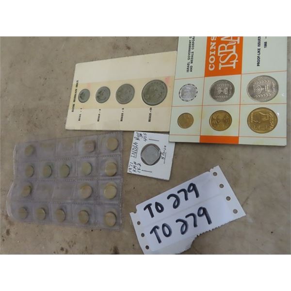 Iran Bank Markozi, Isreal Governmen Coin, 1975 Indian , Portugal Coin