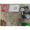 Image 3 : USA Pennies, Various Tokens, Canada 1 Dollar Coins, Plus More