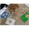 Image 4 : USA Pennies, Various Tokens, Canada 1 Dollar Coins, Plus More