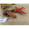 Image 2 : Vintage Metal Toy Planes & Brass Helicopter