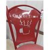 Image 3 : Coffee Time Metal & Upholstered Chair & Bubble Gum Machine w Telephone - Cracked Glass
