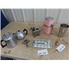Image 1 : Vintage Maid of Honor Ice Crusher, Wearever Juicer, Alum Ice Maker Tray , Teapot Plus More!