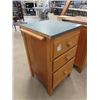Image 3 : 2 Office 3 Drawer Cabinets/ or Nite Stands 29" x 17" x 17"
