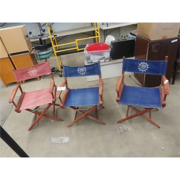 3 Director Folding Chairs