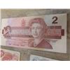 Image 2 : 1973 1 Dollar Canadian Bill, 1-1974 2 Dollar Canadian Bill, & 1986 2 Dollar Canadian Bill