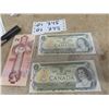 Image 1 : 2) 1973 1 Dollar Canadian Bills & 1) 1986 2 Dollar Canadian Bill