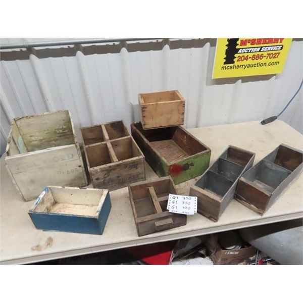 8 Wooden Crates & Organizers