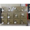 Image 1 : 12 Metal Mail Boxes w Keys = 4 Boxes x 3 Stacks