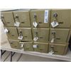Image 1 : 12 Metal Mail Boxes w Keys = 4 Boxes x 3 Stacks