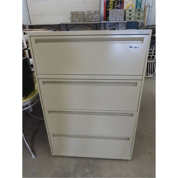 Metal Lateral 4 Drawer Filing Cabinet 52" x 36" x 18"