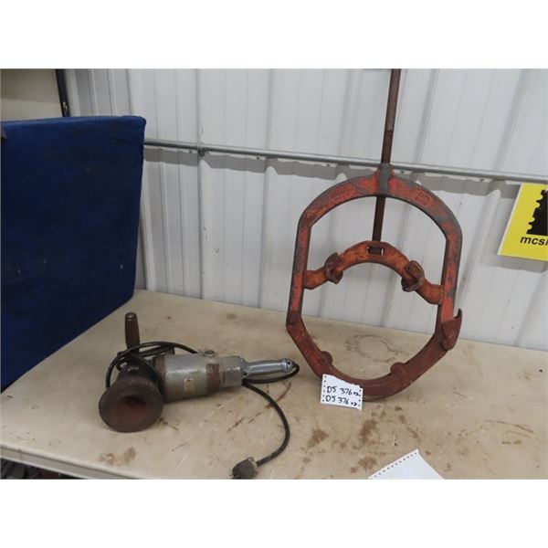 HD Power Grinder & Reed Mfg 9" -12" Pipe Cutter