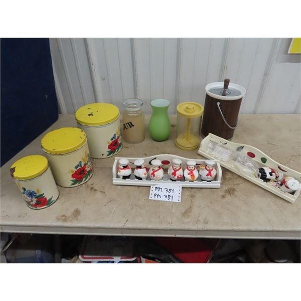 Retro Cannister Set, Spice Set, Vase, Ice Bucket, Chopper Plus More!