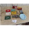 Image 1 : 5 Cigarette Tins, Enamel Baby DIsh, Clippers w Box, Plus Plane Model Box Only