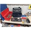 Image 1 : 3 Metal Tools Boxes - 3/8 Deep & Shallow Sockets 1/4" Torque Wrenches. 1/4" Socket Set, Testers Powe