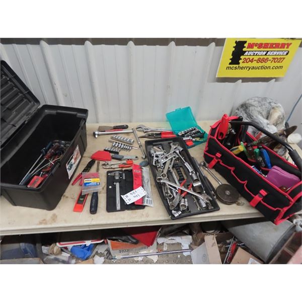 Wrenches, Sockets, Ratchets, Screwdrivers, Digital Caliphers, GTin Snips, Crescent & Tool Box