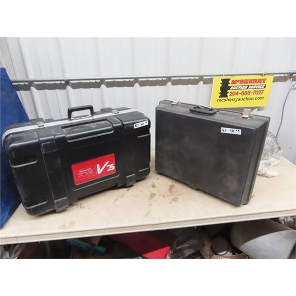 2 Fitted Cases 1) 18" x 23" x 8" 1) 27" x 17" x 12"