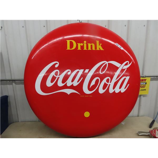 Vintage Porc Coca Cola Button 48" RD