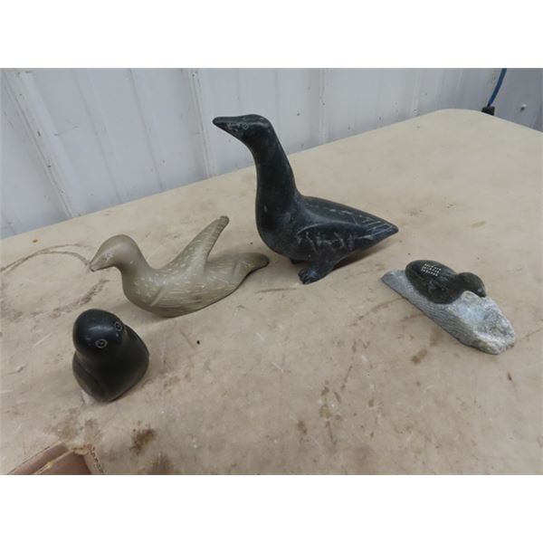 4 Soapstone , Birds & Loons