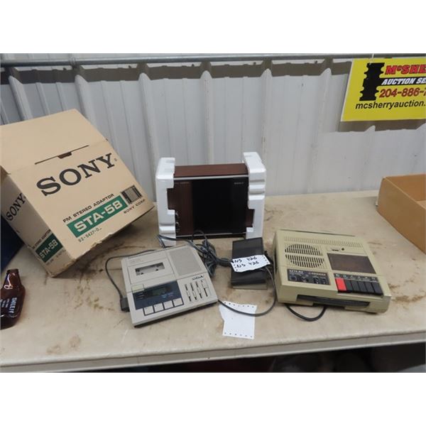 New Old Stock Sony STA-58 Stereo Adapter Sony BM-75 Recorder, Califone 5270 AV Record