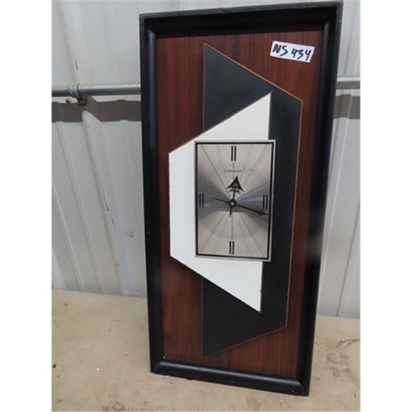 Mid Century Caravelle Clock 28" H 13" W
