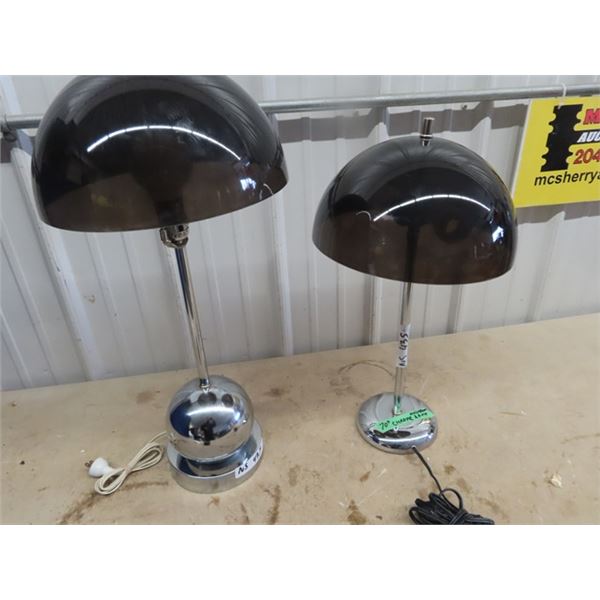 70's Chrome Mushroom Lamps