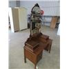 Image 2 : Walnut Vanity Dresser 29"H 40"W 18" D Plus Mirror 43" H