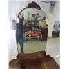 Image 4 : Walnut Vanity Dresser 29"H 40"W 18" D Plus Mirror 43" H