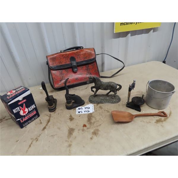 2 Legal Trade Presses, Brass Horse Sculpture Nite Hawk Box -  Plus More~