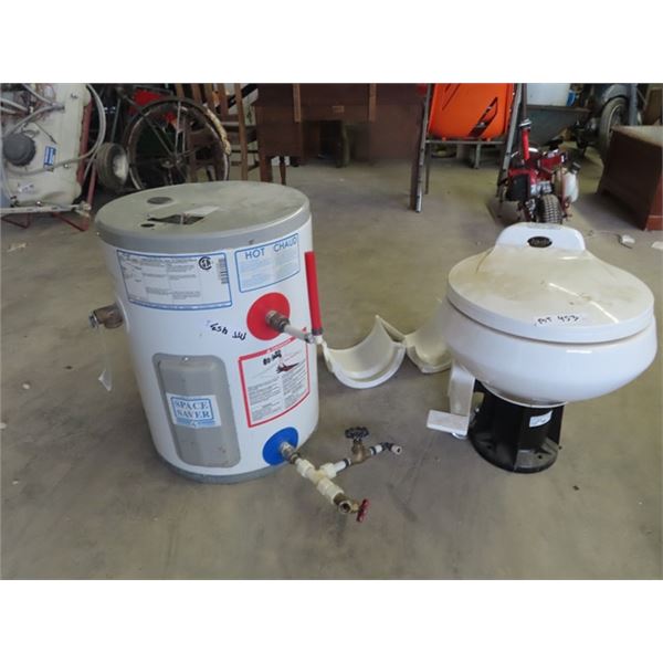 Hot Water Tank & Foot Flush Toilet