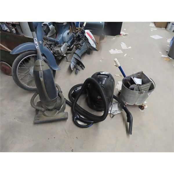 Panasonic Vacuum , Dirt Devil Vacuum, & Mop Pail w Squee Gee