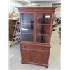 Image 1 : Walnut Corner China Cabinet 67" x 33" x 17"